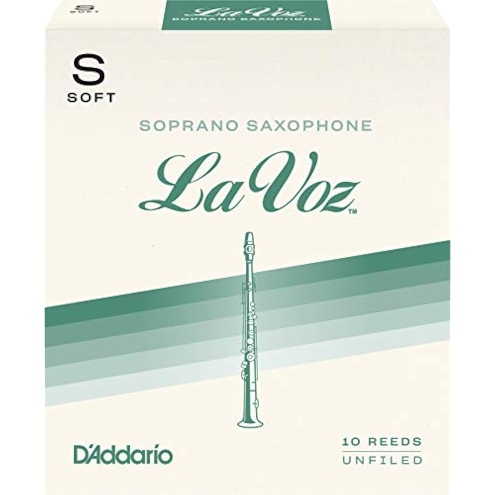 D Addario WoodWinds Daddario Reed for Soprano Saxophone LA VOZ RIC10SF [Hardness: Soft] Pack of 1...