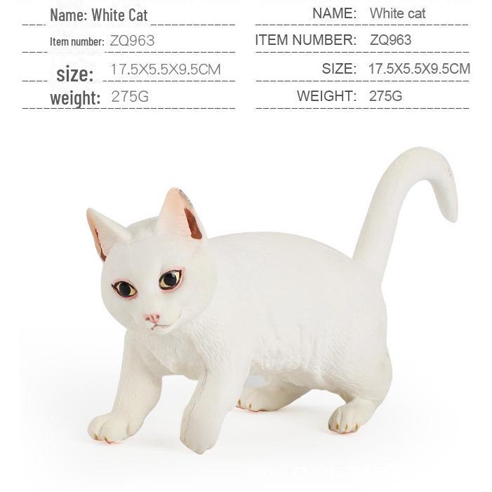 Seashell Cat Figurine: Realistic Kitten Toy Model