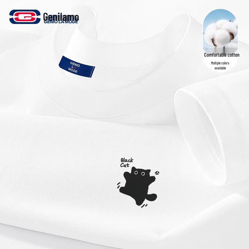 GENIOLAMODE Men s Pure Cotton Long-Sleeve T-Shirt 2XL