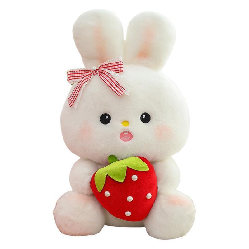 Bunny Strawberry Adorable Plush Toy Cute Ornaments And Pillow Gift For Girls
