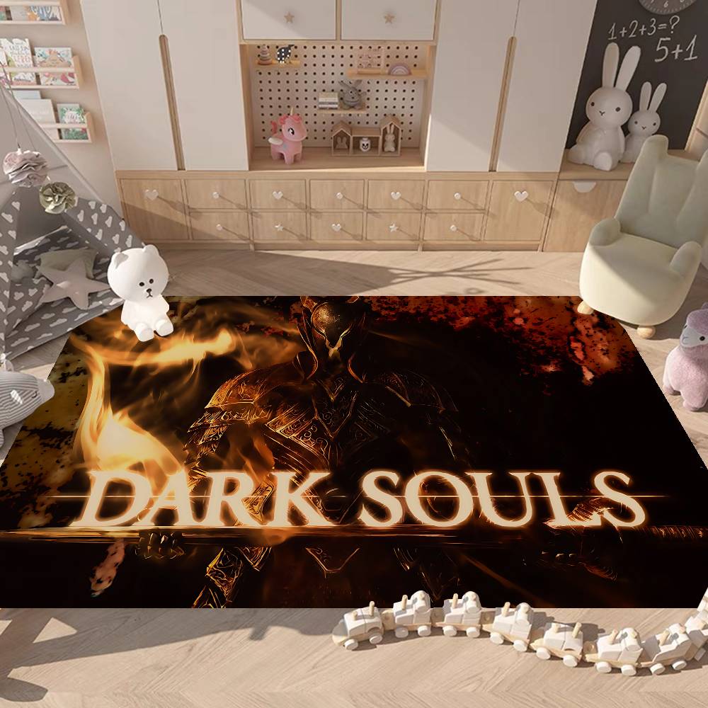 Classic D-dark Anime S-souls Game Hallway Carpet Washable Non-Slip Living Room Sofa Chairs Area Mat Kitchen Doormat Area Rug