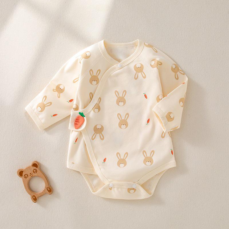 Spring-Summer Infant Pure Cotton Bodysuit: Tagless Newborn Romper for Crawling.