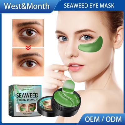 West&Month Seaweed Eye Mask 60pcs Remover Dark Circles Collagen Gel Anti-Puffiness Anti-Aging Moisturizing Eyes Care Eye Patches 60pcs