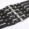 Sexy Fashion Retro Hollow Tangerine Ultra-wide Girdle Black Luxurious Woman Leather One Size Corset Women's Top Corset