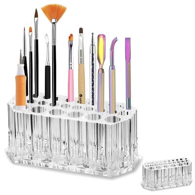 26 Löcher Nagelbürsten Aufbewahrungsbox Acrylhalter Organizer Make-up-Pinsel Stifte Beauty Container Tool Kit Display Regalhalter