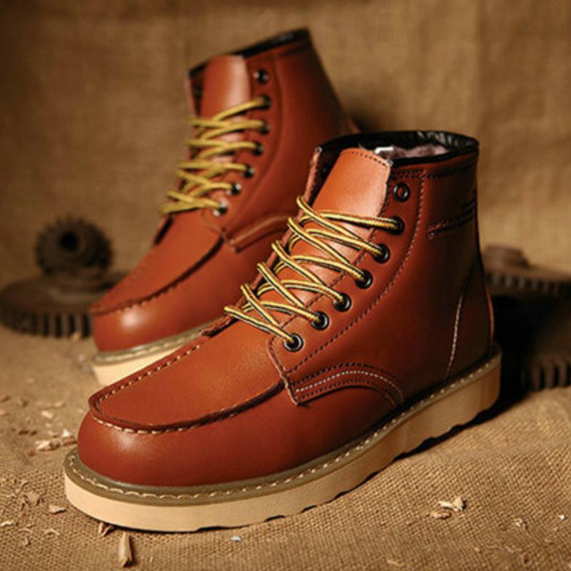 Spring New Genuine Leather Men's Boots Luxury High Quality Men Ankle Boots Fashion Handmade Motorcycle Boots Men Waterproof Shoe