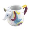 Regenbogen-Einhorn-Kaffeebecher, hitzebeständige Keramik, großes Fassungsvermögen, geeignet für Erwachsene und Kinder