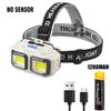 Powerful LED Headlamp 4 Lighting Modes USB Rechargeable Head Flashlight Outdoor Super Bright Camping Fishing Emergency Headlight