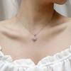 New 1 Carat Real Sparkling Moissanite Pendant Necklace 925 Solid Silver Neck Jewelry With Certificate Pass Diamond Tester