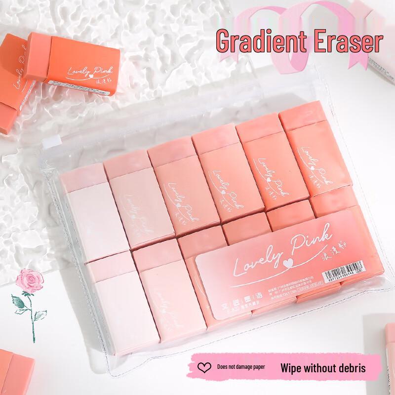 Gradient Eraser: Student Edition, Residue-Free Magic Eraser with Morandi Color Palette