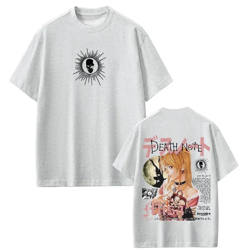 Unisex Women High Quality Shirt Cotton Tee Japanese Anime Death Note Misa T Shirts Fashion Hip Hop Short Sleeve Tshirts Streetwear