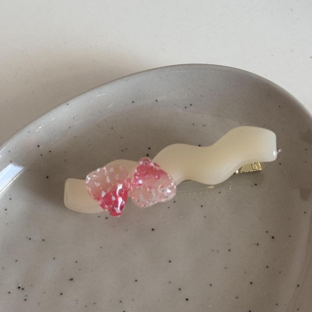Jelly Color Cute Strawberry Hairpin Girls Lolita Bangs Duckbill Clip Girls Sweet Hair Side Clip Summer Styling Accessories