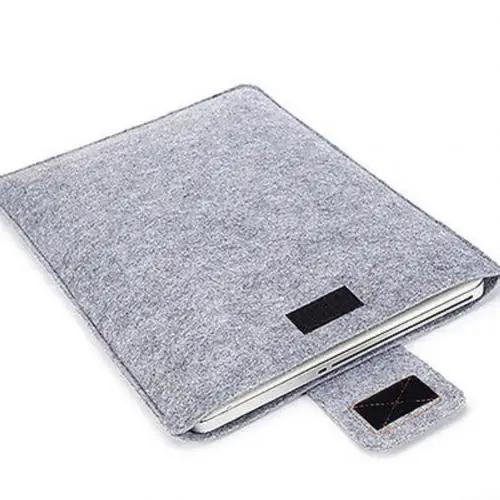 

11 13 15 inch Tablet Bag Felt Computer Bag Lightweight Portable Handbag Multifunctional Notebook Bag For Laptop Macbook Lenovo 11 inch світло-сірого кольору