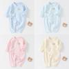 Unisex Baby Cotton Sleepwear With Diagonal Tie Fastening For Infants
