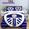 Leeds United Abzeichen Muster Bettwäsche Heimdekoration Geburtstagsgeschenk (1 Bettbezug + 2 Kissenbezüge, ohne Füllung)