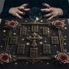 Crosses Rose Pattern Tarots Card Tablecloth Altars Cloth Altars Cloth Divinations Card Table Cloth Tapestry Easy Use