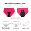 Calcinha Feminina Plus Size para Menstruação, Cor Sólida, Algodão Respirável, Cintura Alta, com Pregas