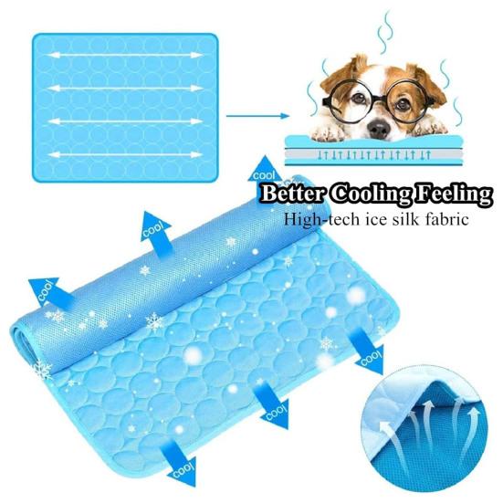 Yousheng Dog Cooling Pad Non-Toxic Self Cooling Mat Easy Clean Washable Eco-Friendly Pet Pad Ice Summer Cooling Mat for Cats Dogs