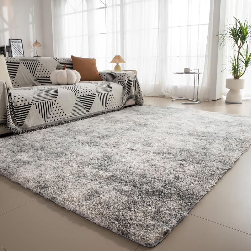 Tie-Dye Plush Carpet Living Room Room Decoration Carpet Soft Fluffy Children's Room Baby Crawling Mat Large Area Carpet