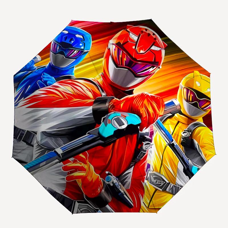 1pc Mighty Morphin Power Rangers2 Umbrella, Sun Protection, And UV Shielding. It Has Eight Sturdy Ribs for Outdoor Use And Perfect Gift