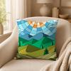 Art G-Geometric LandscapeS Cushion Cover Double-Sided Printed Pillow Cover Hypoallergenic Dust-Mite Proof