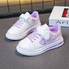 Kids Fashion Girls Casual Sport Shoes Simple Non-slip Love Embroidery White Skate Shoes Soft Breathable Children Sneakers Soft