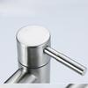 Basin Faucet 304 Stainless Steel Single Cold Water Tap Black Silver Color Deck Mounted Basin Sink Tap