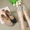 Fashion GKTINOO Genuine Leather Women Sandals Comfort Summer Shoes 6.5CM High Heels Non-slip Women Shoes 2025 Hollow Sandals Large Size