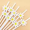 20pcs Degradable Daisy Straws Eco Friendly Drinking Straw Party Supplies Disposable Straws  Girls