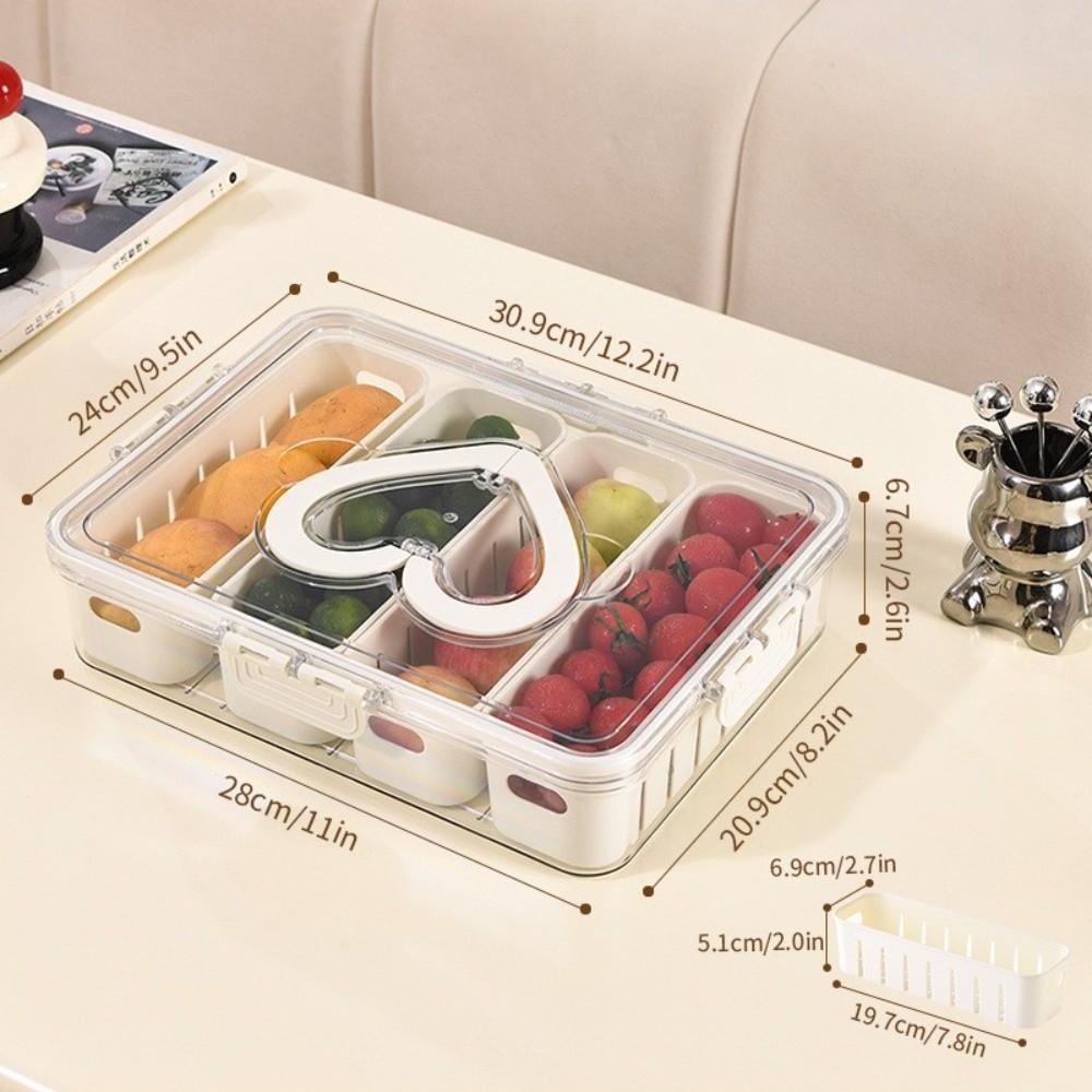 Large capacity Food Storage Boxes 2/3/4/8 grids Compartment Storage Container