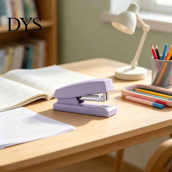 Handlicher Hefter für die tägliche Ablage, Mini-Hefter, mit ergonomischem geschwungenem Design, Morandi-Farbe, strapazierfähig, für Büro, Schule, Zuhause und den Gebrauch, einfache Betätigung