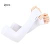 2 Pair Arm Covers Ice Silk Sun Protection Unisex Elbow Cover Outdoor Cycling Running Fishing Driving Cool Anti-UV Arm Sleeves
