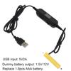 1.2M USB to 1.5V-12V LR03 AAA Battery Eliminator for Clock Remote Thermometer Hygrometer Calculator Electric Toy LED