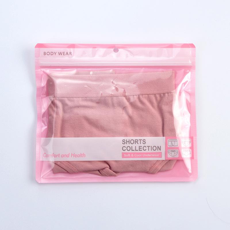 Individually Packaged: Girls' Breathable Cotton Mid-Waist Solid Underwear for Students