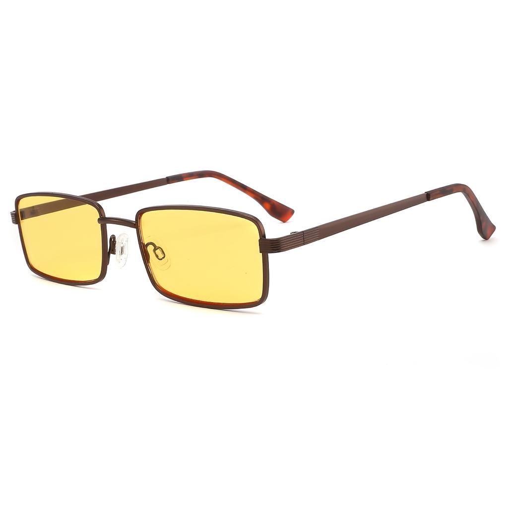 1PC Night Vision Driving Fashion Glasses, Metal Frame, Unisex, Trendy Style