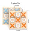 Children's Educational Wooden Tic-Tac-Toe: Classic Two-Player Game for Parent-Child Interaction