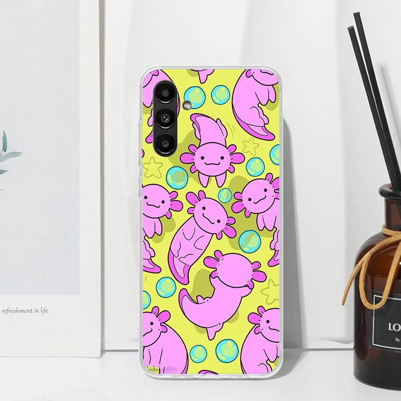 Cute Axolotl Kawaii Phone Case For Samsung Galaxy A17 A37 A57 A16 A26 A36 A56 A15 A25 A35 A55 A14 A24 A34 A54 A13 A23 A33 A53 A0