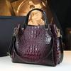 Sac fourre-tout motif crocodile pour femme, sac seau à bandoulière, sac à main rétro tendance, portefeuilles et sacs à main de créateur de luxe, Bolsos Vintage