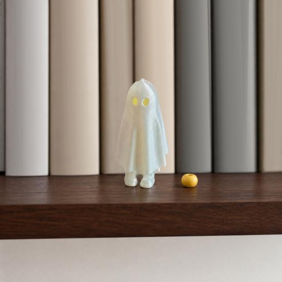 3D Printed Halloween Ghost Figurine Spooky Ghost Statue Movable Joints Ghost Fidget Toy