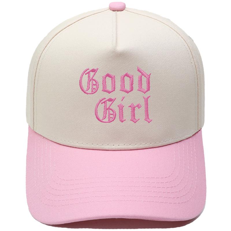 Good Girl Truck Driver Hat Embroidery Vintage Leopard Print Color Matching Baseball Cap European and American Men's Casual