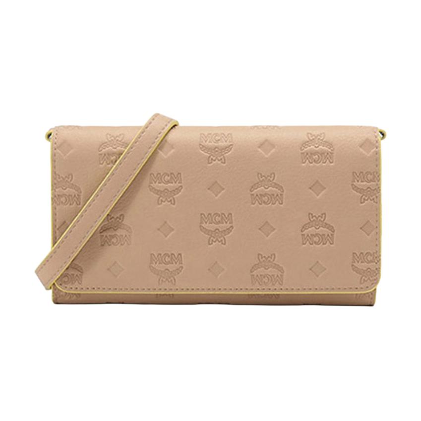 

Новый клатч MCM Aren из кожи Visetos, сумка на плечо, сумка кросс-боди, кошелек женский бежевый MXEBAKM01I6001 17.5*3.0*9.9CM