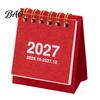 Practical Gift for Students Professionals Mini Desk Calendar 2026-2027, Oct 2026 to Dec 2027 Standing Flip Small Portable Desktop Ornament Calendar,