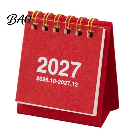 Practical Gift for Students Professionals Mini Desk Calendar 2026-2027, Oct 2026 to Dec 2027 Standing Flip Small Portable Desktop Ornament Calendar,