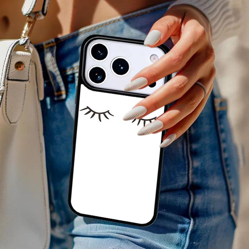 

Модный Чехол для Телефона с Ресницами Для iPhone 17 Air 14 15 13 12 Max Чехол Для Apple 14 15 16 16e 11 Pro Max Plus Coque iPhone 16plus