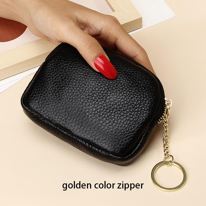 

Женский кошелек на молнии для монет из натуральной кожи, простой мини-кошелек, милая маленькая сумка для ключей, роскошный дизайнерский держатель для карт, маленький кошелек для мелочи