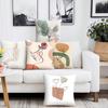 Morandi Abstract Artistic Patterns Throw Pillow Cover with Short Plush Print for Living Room Sofa Decoration Cushion Cover