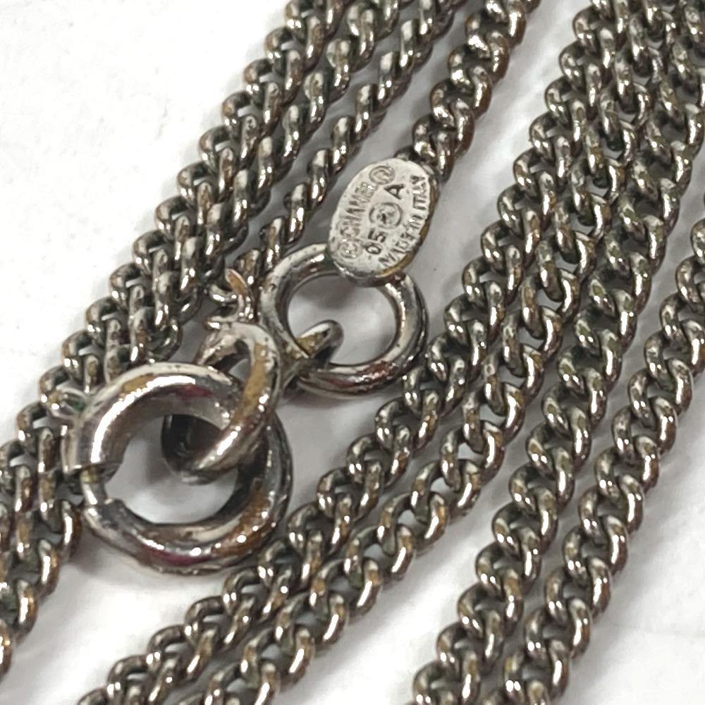 Chanel 05A Cambon Line CC CC Mark Accessories Chain Necklace Metal Silver