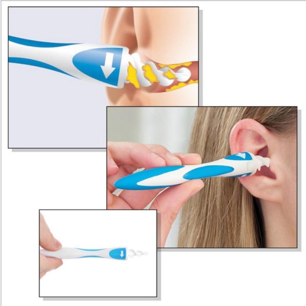 Soft Ear Wax Earpick 360° Rotary Ear Wax Remover Tool Ear Spoon Spiral Ear Cleaner Ear Care