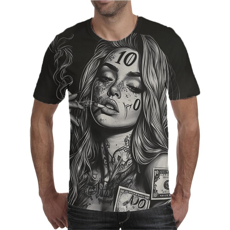 Fashion Nun Graphic T Shirts For Men Summer Trendy Hip Hop 3D Printed Streetwear