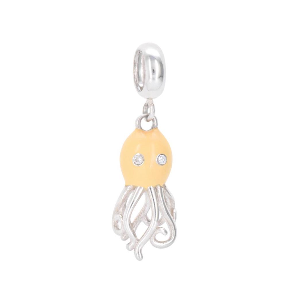 S925 Sterling Silver Starfish, Dolphin, and Turtle Charm Bracelet with Beaded Accessories